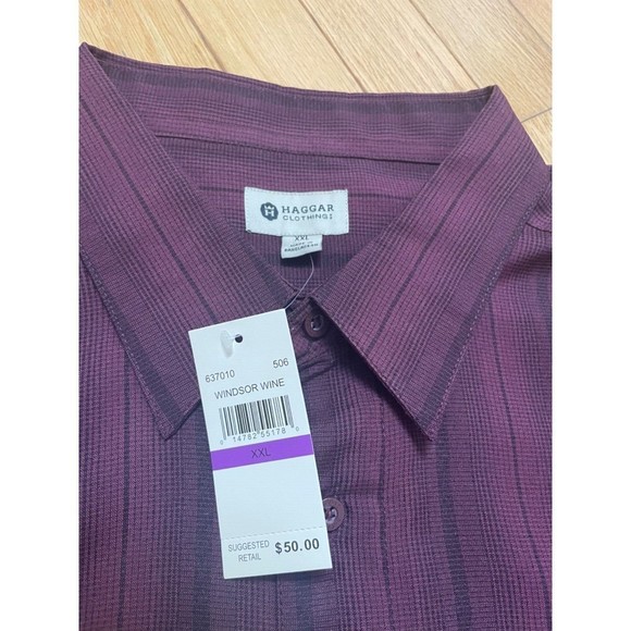 Haggar Button Down-Brand New-Msrp $50-Mens XXL-Front Pocket🔥 - Picture 6 of 6